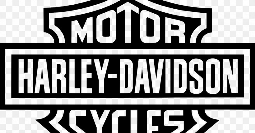 Harley-Davidson Logo Motorcycle, PNG, 1200x630px, Harleydavidson, Area, Black And White, Brand, Graphic Arts Download Free
