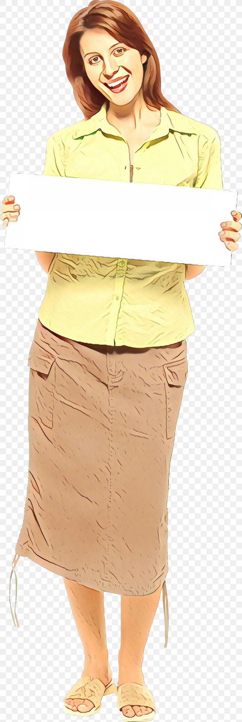 Skirt T-shirt Woman Image Illustration, PNG, 1172x3500px, Skirt, Abdomen, Beige, Cartoon, Clothing Download Free