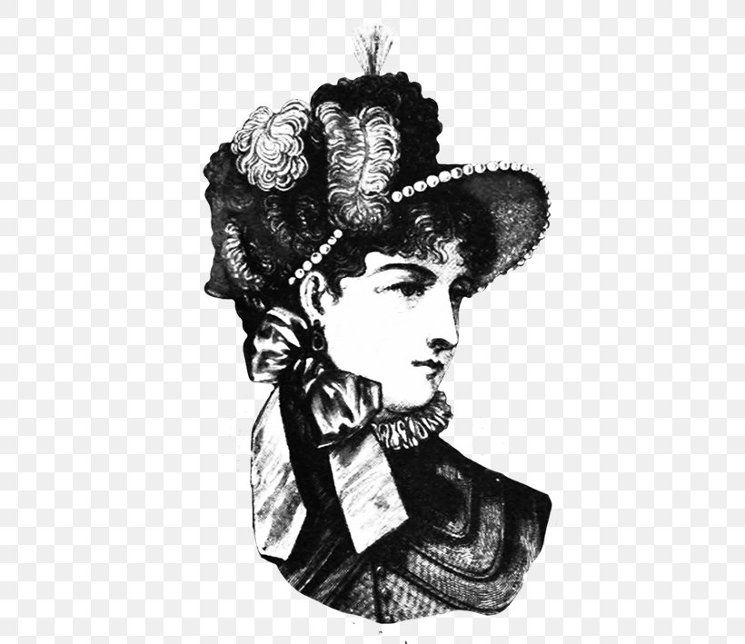 Victorian Era Bonnet Hat Headgear Fashion, PNG, 420x709px, Victorian Era, Art, Black And White, Bonnet, Com Download Free