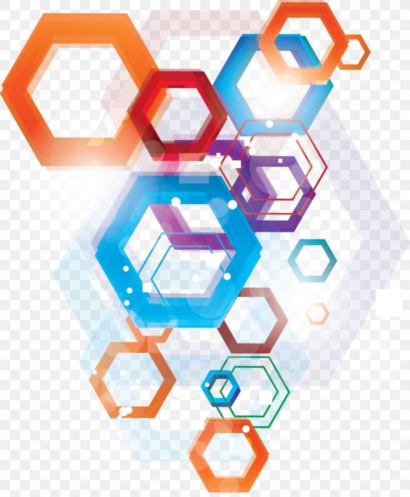Colorful Polygonal Elements, PNG, 958x1162px, Hexagon, Area, Color, Geometry, Gradient Download Free