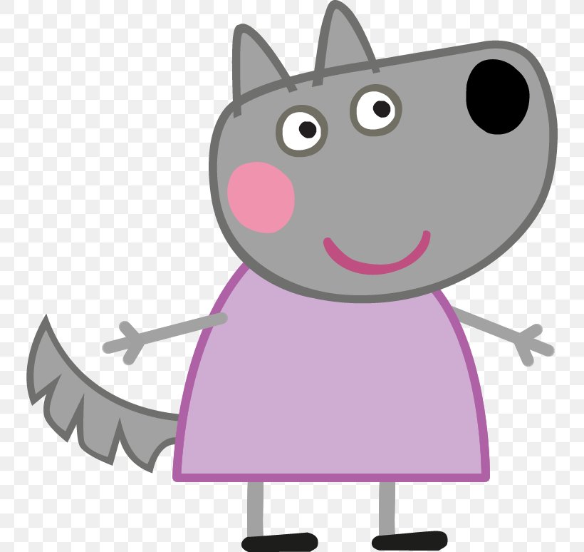 Daddy Pig Gray Wolf YouTube Drawing, PNG, 746x774px, Daddy Pig, Carnivoran, Cartoon, Cat, Cat Like Mammal Download Free