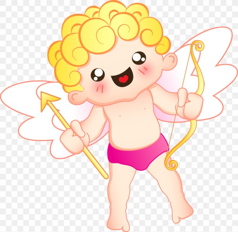 Cupid Clip Art, PNG, 946x925px, Watercolor, Cartoon, Flower, Frame, Heart Download Free
