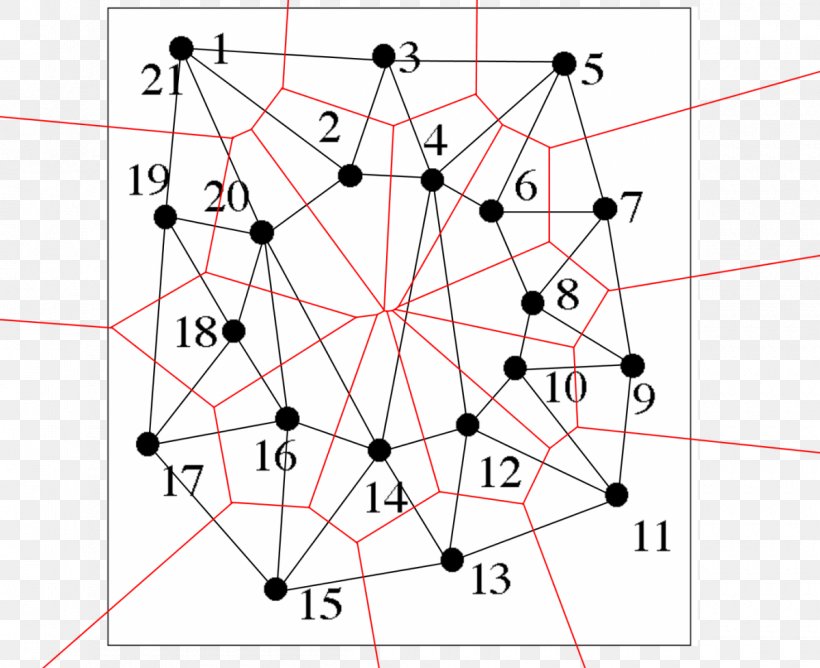 Delaunay Triangulation Voronoi Diagram Mathematics Line, PNG, 1200x978px, Delaunay Triangulation, Area, Connect The Dots, Diagram, Geometry Download Free