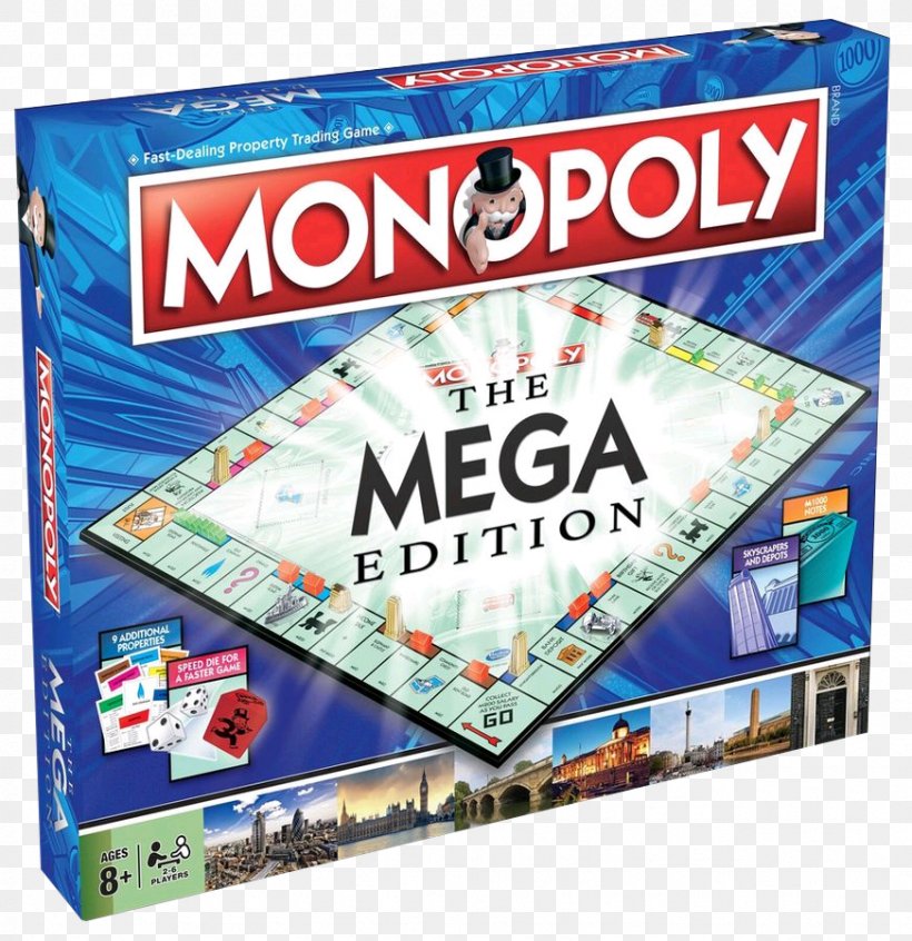 Monopoly: The Mega Edition Hasbro Monopoly Board Game Top Trumps, PNG, 872x900px, Monopoly The Mega Edition, Board Game, Card Game, Game, Games Download Free