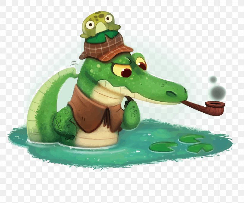 Crocodile Detective, PNG, 1500x1250px, Crocodile, Animation, Art, Cartoon, Crocodiles Download Free