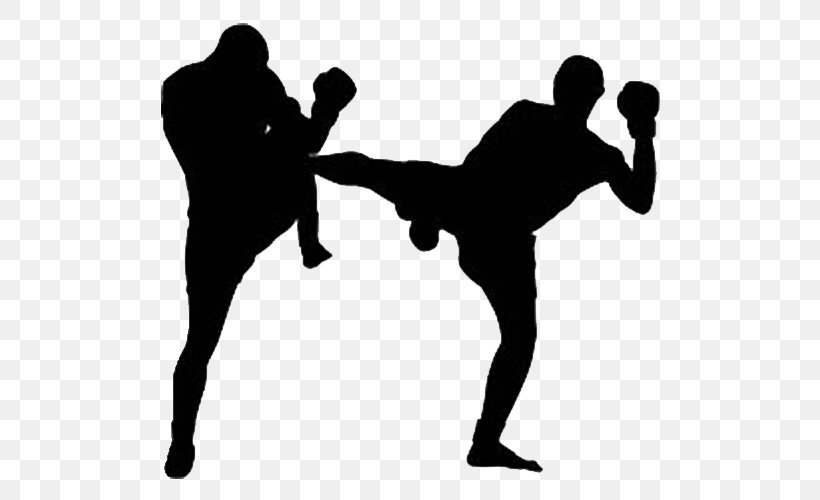 Kickboxing Mixed Martial Arts, PNG, 500x500px, Kickboxing, Aerobic Kickboxing, Black And White, Boxing, Human Behavior Download Free