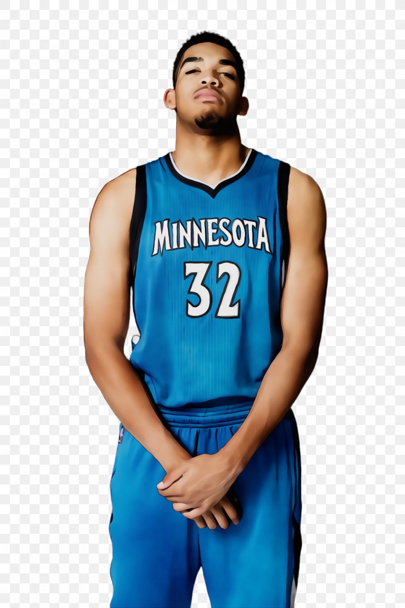 Karl-Anthony Towns, PNG, 1632x2448px, Watercolor, Basketball, Basketball Player, Blue, Clothing Download Free