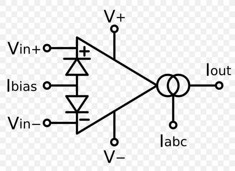 Operational Transconductance Amplifier Text, PNG, 1100x801px, Amplifier, Ampere, Diagram, Electronic Circuit, Operational Amplifier Download Free