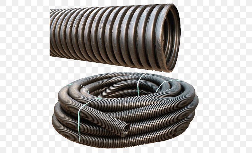 Pipe Drainage High-density Polyethylene French Drain Corrugated Galvanised Iron, PNG, 500x500px, Pipe, Architectural Engineering, Building, Building Materials, Corrugated Galvanised Iron Download Free