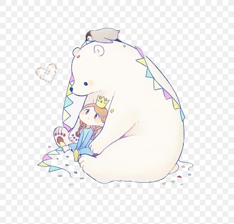 Polar Bear Illustration, PNG, 658x785px, Watercolor, Cartoon, Flower, Frame, Heart Download Free