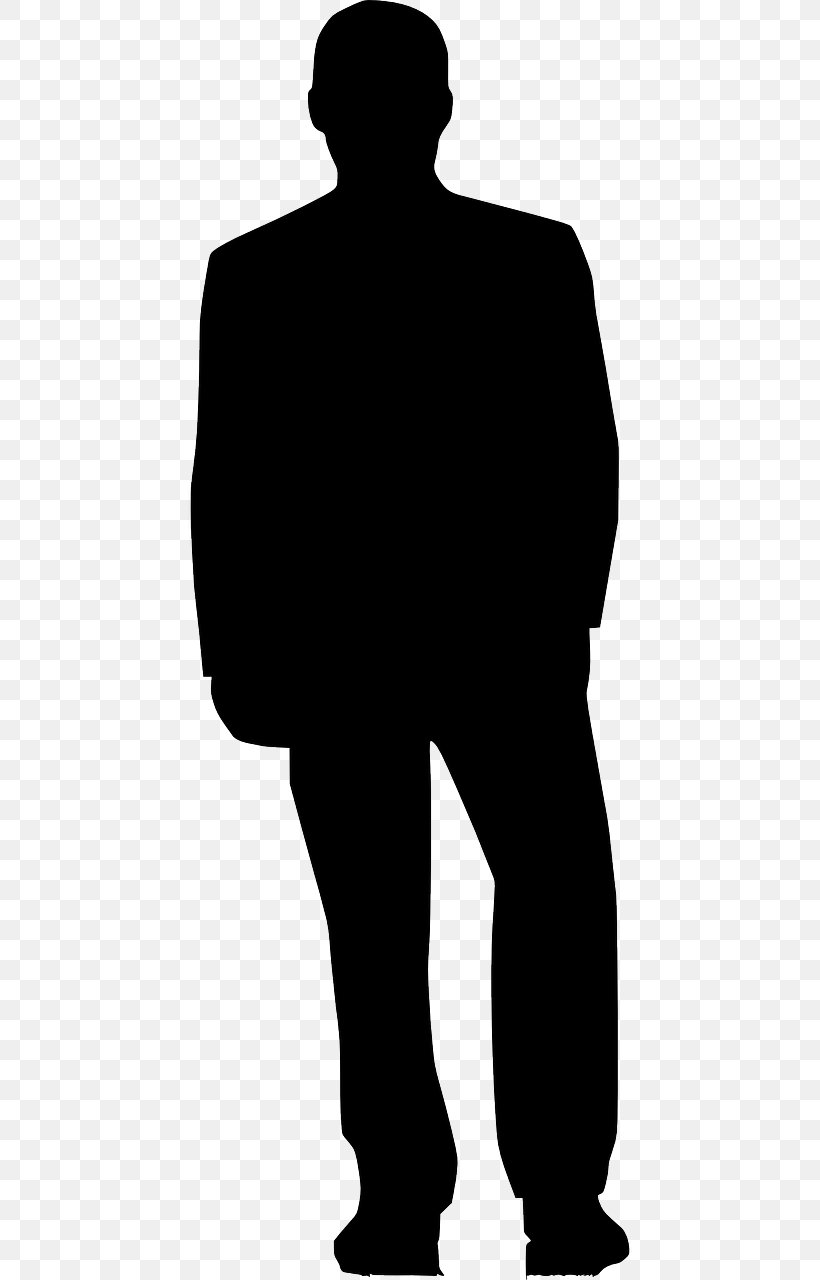 Silhouette Homo Sapiens Man Clip Art, PNG, 640x1280px, Silhouette, Black, Black And White, Homo Sapiens, Human Download Free