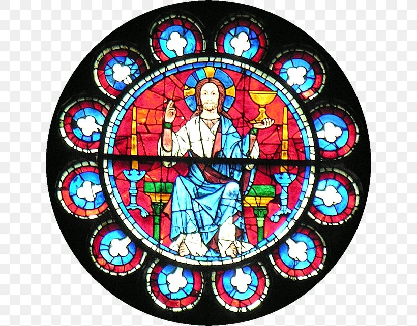 Stained Glass Middle Ages Rose Window Chartres Cathedral Gothic Art, PNG, 640x642px, Stained Glass, Art, Cathedral, Chartres, Chartres Cathedral Download Free