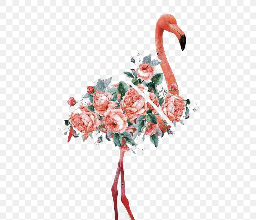 Flamingo Women And Birds Art Canvas Print Printmaking, PNG, 564x704px, Women And Birds, Art, Art Museum, Artist, Bird Download Free