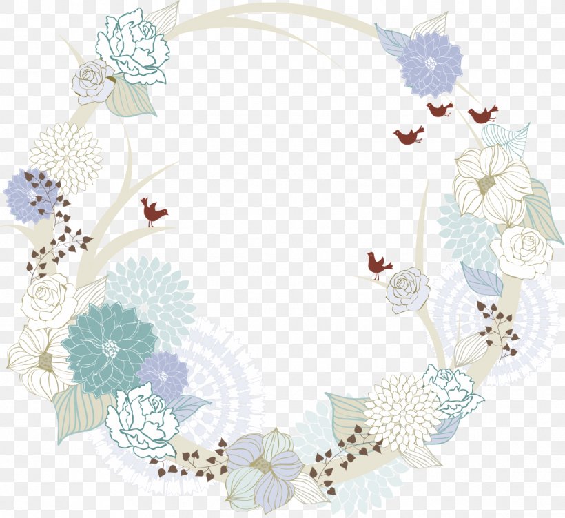 Flower Wreath Moutan Peony, PNG, 1136x1043px, Flower, Geometry, Green, Motif, Moutan Peony Download Free