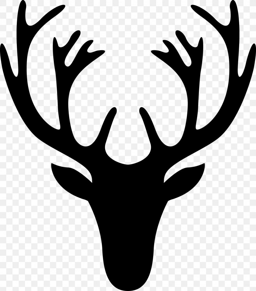 White-tailed Deer Moose Silhouette Clip Art, PNG, 1628x1853px, Deer, Antler, Art, Black And White, Drawing Download Free