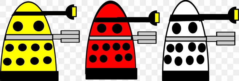 Dalek YouTube Clip Art, PNG, 2400x819px, Dalek, Cartoon, Doctor Who, Line Art, Silhouette Download Free