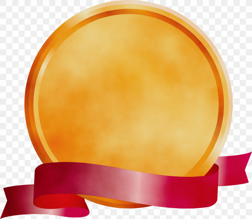 Orange, PNG, 3000x2606px, Emblem Ribbon, Amber, Orange, Paint, Peach Download Free