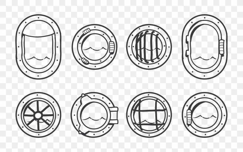 Porthole Drawing, PNG, 2800x1750px, Porthole, Auto Part, Black And White, Clutch Part, Drawing Download Free