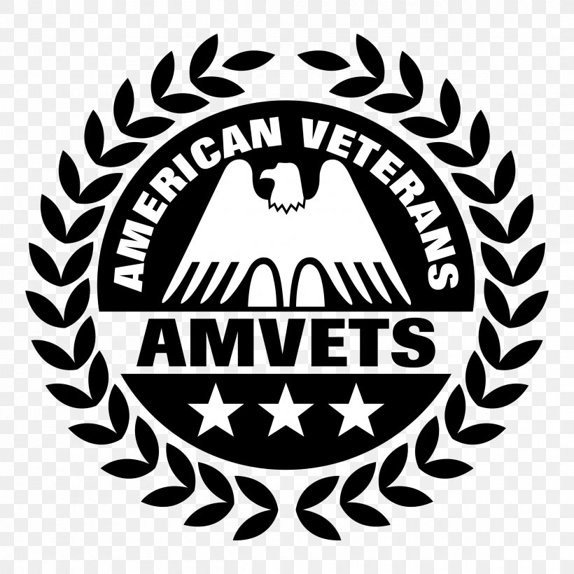 AMVETS Post 38 Logo Vector Graphics Veterans Of Foreign Wars, PNG, 2400x2400px, Amvets, Badge, Black And White, Brand, Emblem Download Free