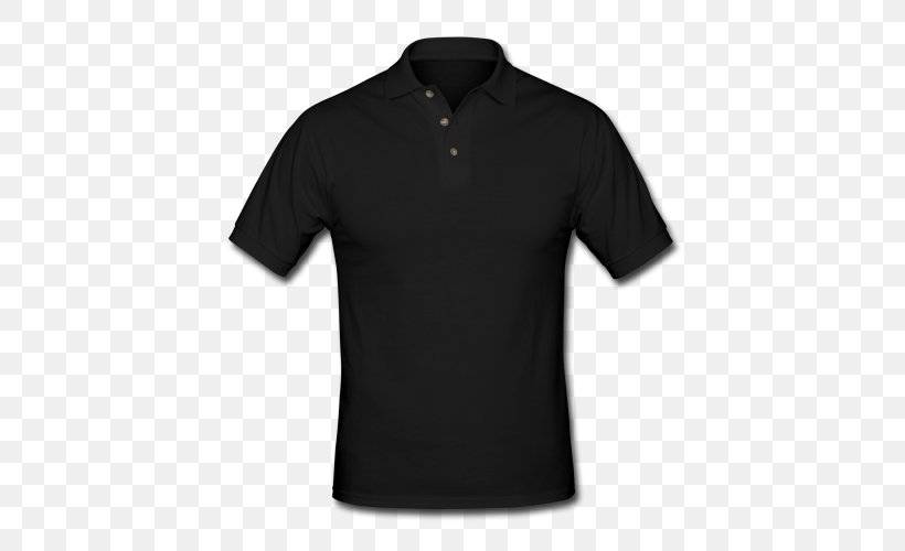 T-shirt Polo Shirt Piqué Sleeve, PNG, 500x500px, Tshirt, Active Shirt, Black, Brand, Button Download Free
