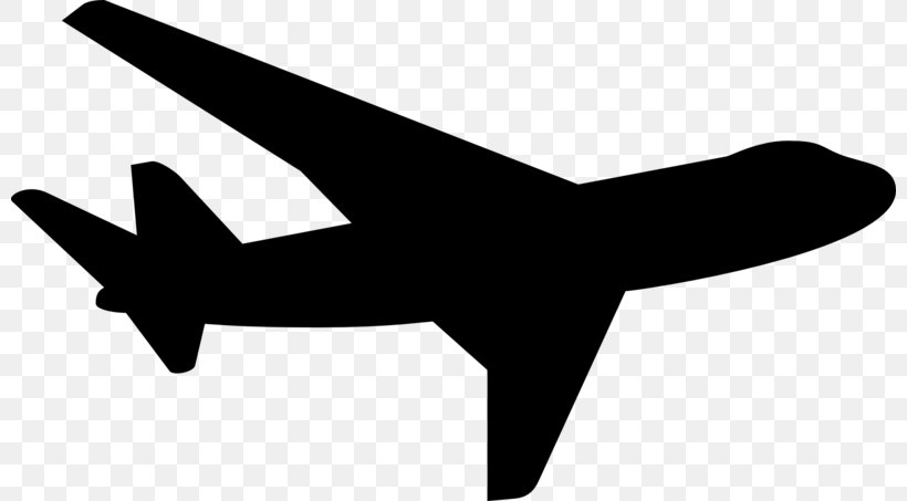 Airplane Silhouette Clip Art, PNG, 800x453px, Airplane, Air Travel, Aircraft, Airline, Black And White Download Free