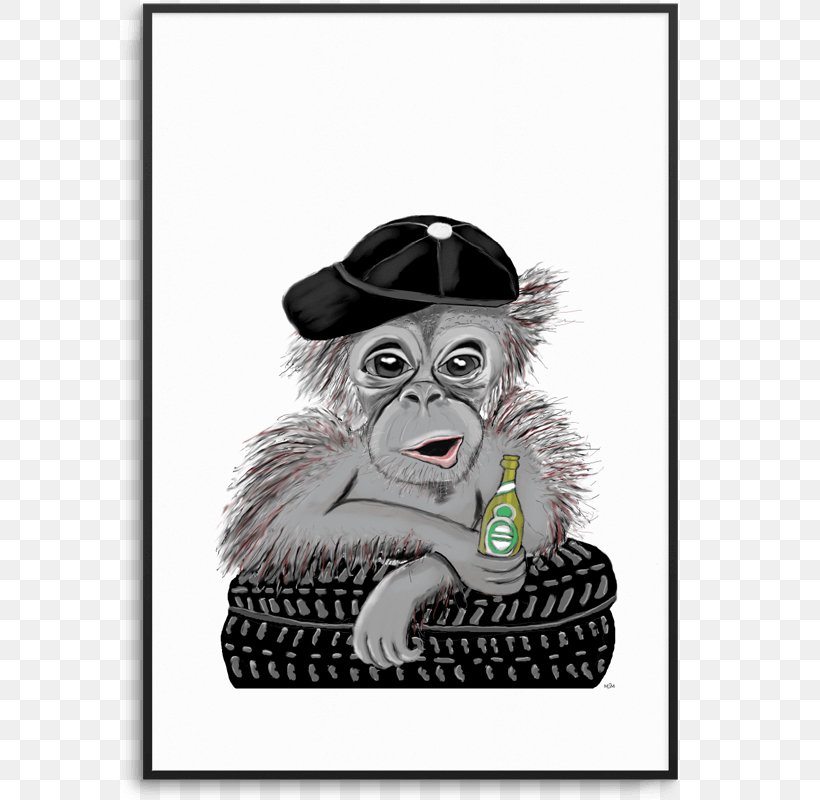 Gorilla Chimpanzee Primate Monkey T-shirt, PNG, 639x800px, Gorilla, Ape, Art, Beer, Chimpanzee Download Free