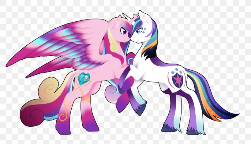 Princess Cadance Shining Armor Pony Twilight Sparkle Princess Luna, PNG, 1024x591px, Watercolor, Cartoon, Flower, Frame, Heart Download Free