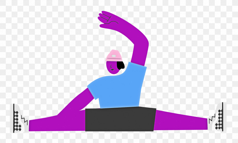 Sitting Floor Stretching Sports, PNG, 2500x1507px, Sports, Cartoon, Hm, Logo, Magenta Download Free