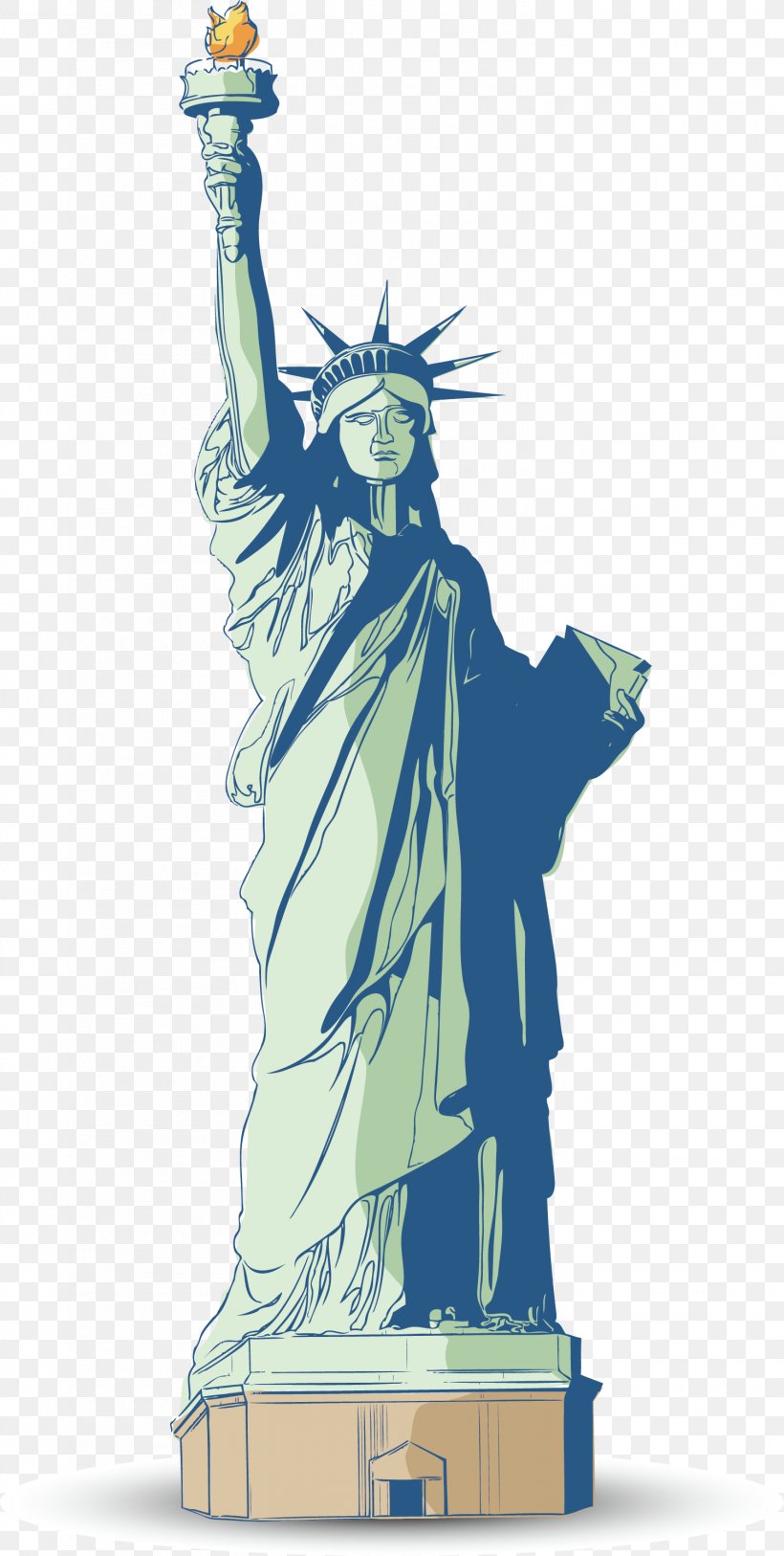 Statue Of Liberty Clip Art, PNG, 1507x2990px, Statue Of Liberty, Art, Artwork, Drawing, Fictional Character Download Free