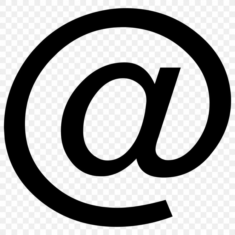At Sign Registered Trademark Symbol, PNG, 1024x1024px, At Sign, Ampersand, Area, Black And White, Brand Download Free