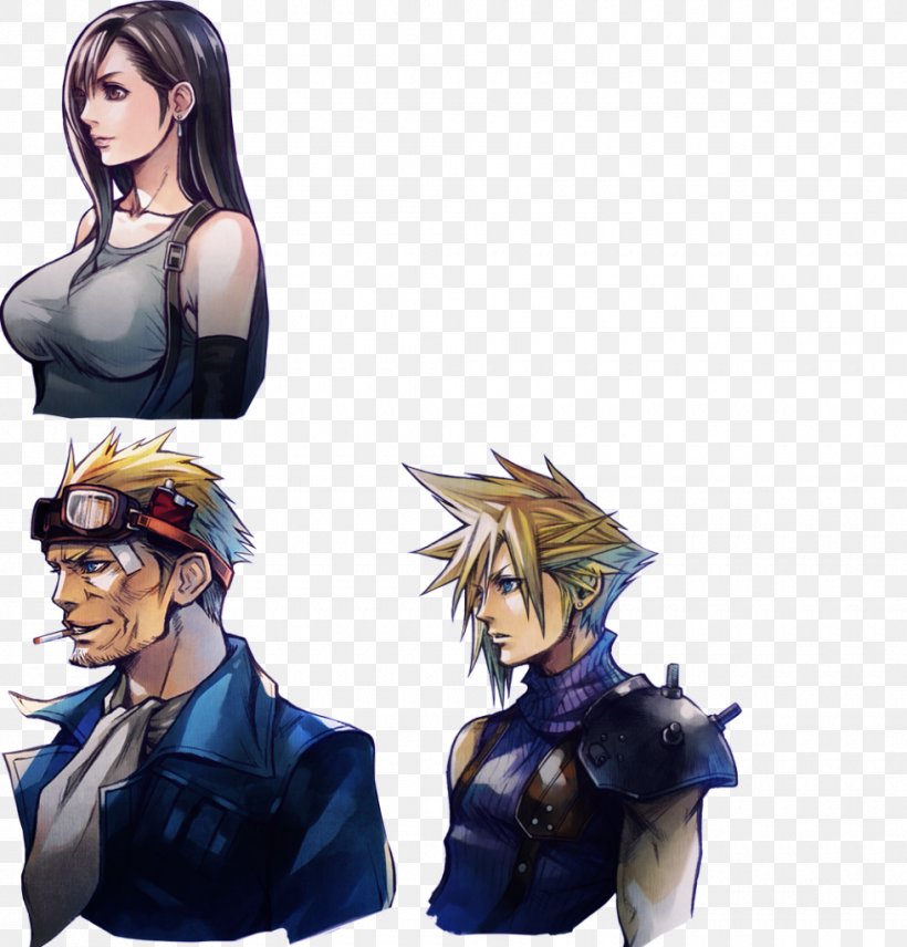 Final Fantasy VII Remake Cloud Strife Crisis Core: Final Fantasy VII Tetsuya Nomura, PNG, 980x1024px, Watercolor, Cartoon, Flower, Frame, Heart Download Free