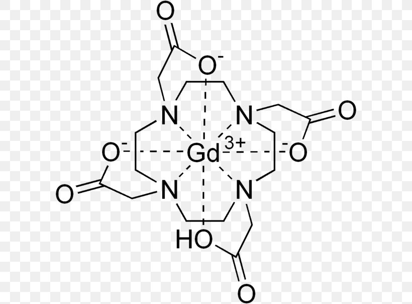 Gadoteric Acid MRI Contrast Agent Magnetic Resonance Imaging, PNG, 600x604px, Gadoteric Acid, Acid, Area, Black And White, Chemical Compound Download Free