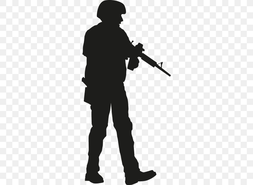 Infantry Soldier Weapon Mercenary Silhouette, PNG, 420x600px, Infantry, Black, Black And White, Joint, Mercenary Download Free