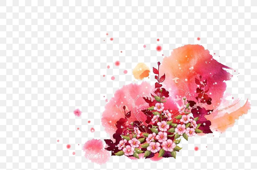 Ink Wash Painting Inkstick Watercolor Painting Graffiti Magenta, PNG, 1024x680px, Ink Wash Painting, Blue, Floral Design, Flower, Flower Arranging Download Free