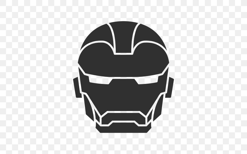 Iron Man American Football Helmets, PNG, 512x512px, Iron Man, American Football Helmets, Avengers, Black, Black And White Download Free