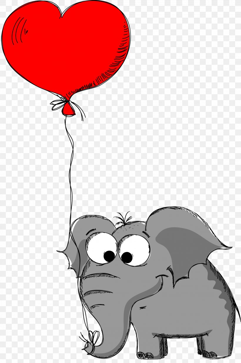 Valentine's Day Elephant Drawing Animal, PNG, 3019x4542px, Watercolor, Cartoon, Flower, Frame, Heart Download Free