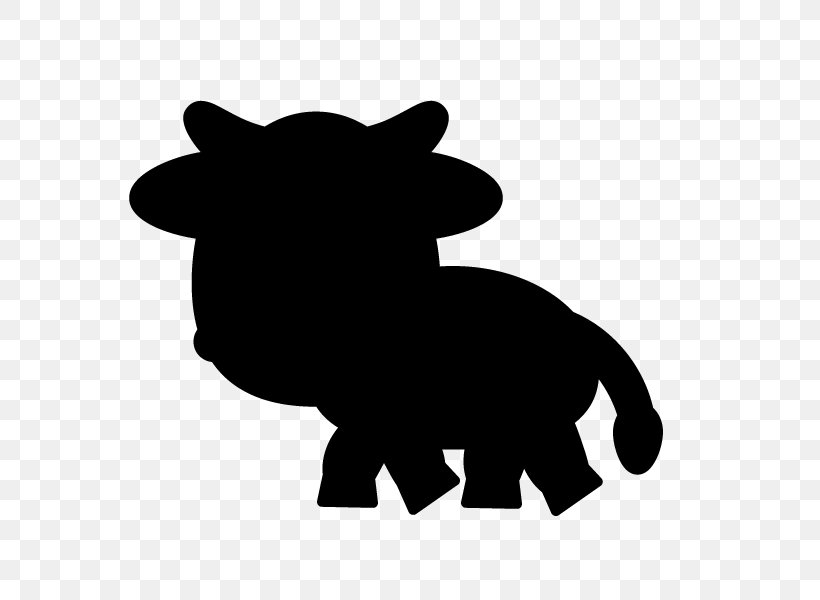 Dairy Cattle Silhouette Canidae, PNG, 600x600px, Cattle, Animal, Black, Black And White, Canidae Download Free