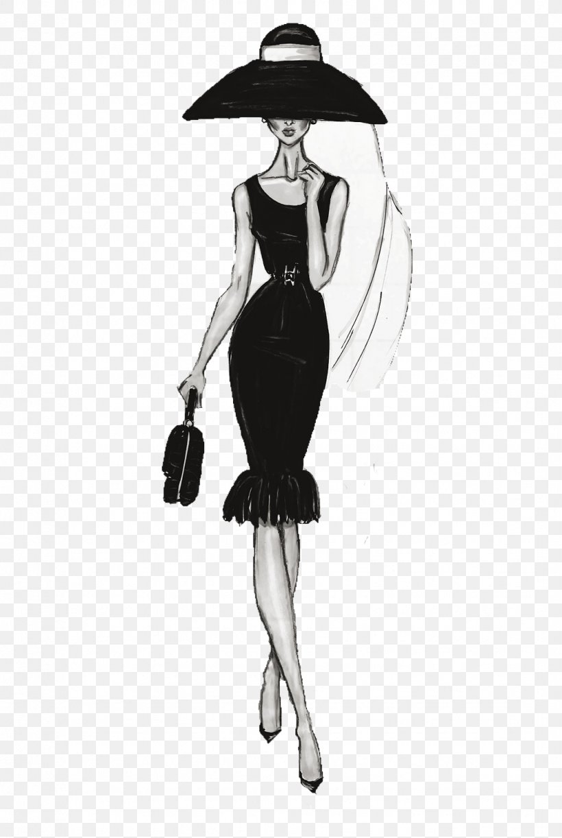 Fashion Illustration Drawing Female, PNG, 1073x1600px, Fashion Illustration, Art, Audrey Hepburn, Black, Black And White Download Free