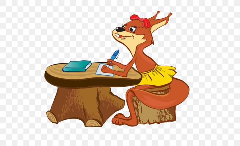 Squirrel School Illustration, PNG, 600x500px, Squirrel, Art, Cartoon, Desk, Fictional Character Download Free