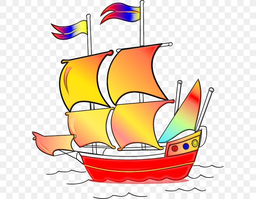 Boat Vehicle Sailboat Sail Watercraft, PNG, 614x640px, Watercolor, Boat, Carrack, Paint, Sail Download Free
