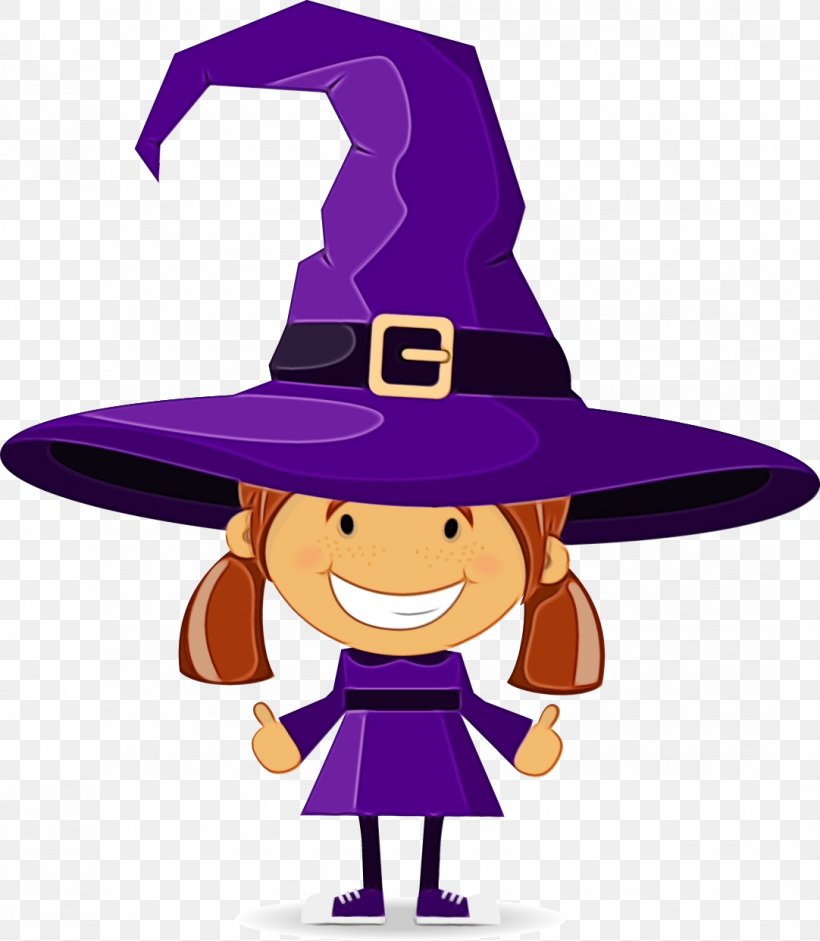 Cartoon Purple Witch Hat Violet Hat, PNG, 1082x1242px, Watercolor, Cartoon, Costume Accessory, Costume Hat, Hat Download Free