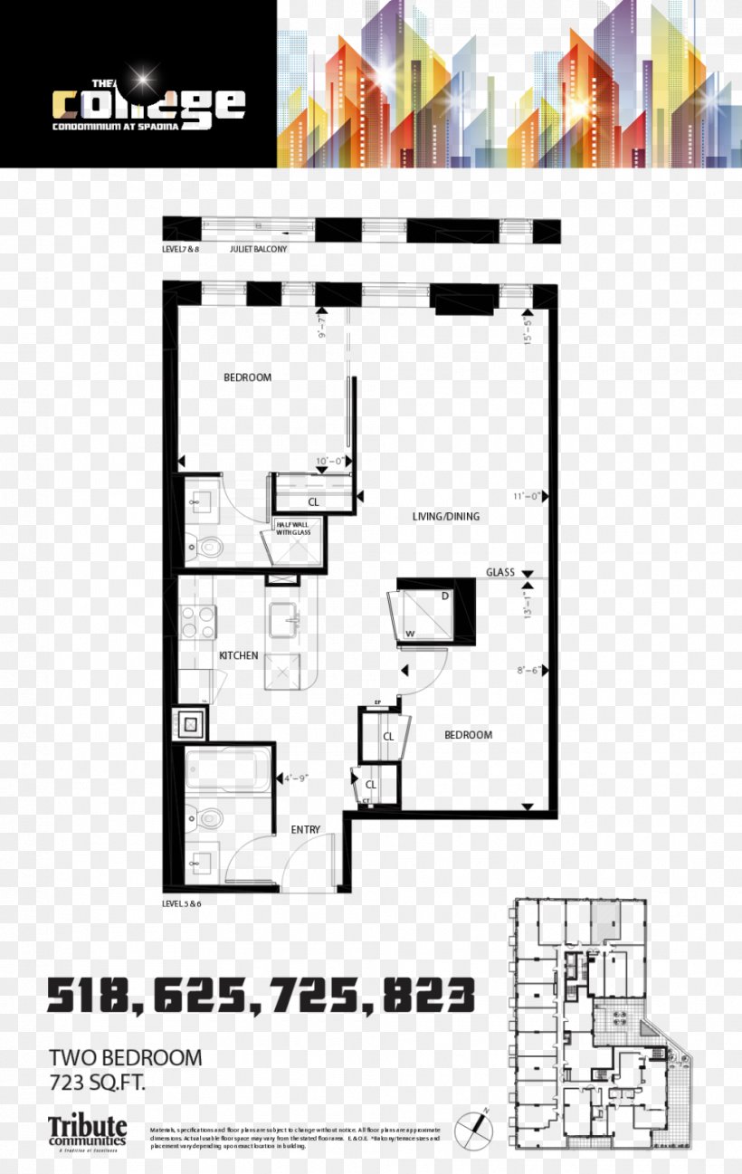 Floor Plan The College Condominium At Spadina Spadina Avenue College Street, PNG, 990x1567px, Floor Plan, Apartment, Architecture, Area, Building Download Free