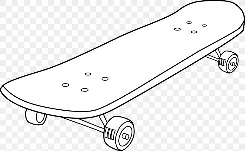 Skateboarding Free Content Clip Art, PNG, 6217x3835px, Skateboarding, Area, Black And White, Drawing, Free Content Download Free