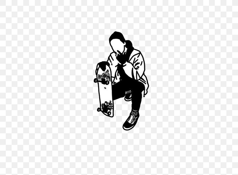 Skateboarding Sticker Longboard Kick Scooter, PNG, 604x604px, Skateboard, Black, Black And White, Brand, Fictional Character Download Free