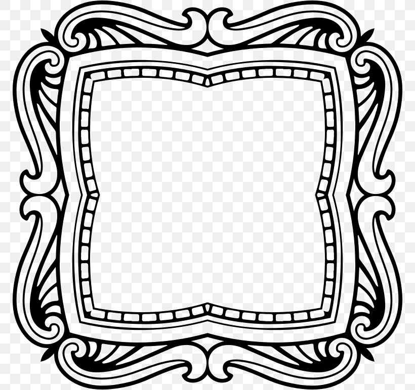 Drawing Picture Frames Mirror Ornament, PNG, 772x772px, Drawing, Area, Art, Baroque, Black Download Free
