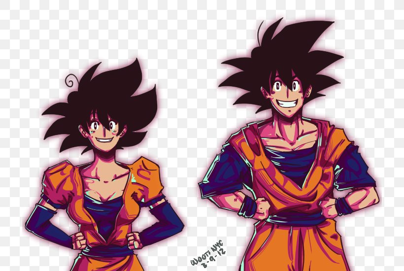 Goku Bulma Vegeta Gender Bender Saiyan, PNG, 730x550px, Watercolor, Cartoon, Flower, Frame, Heart Download Free