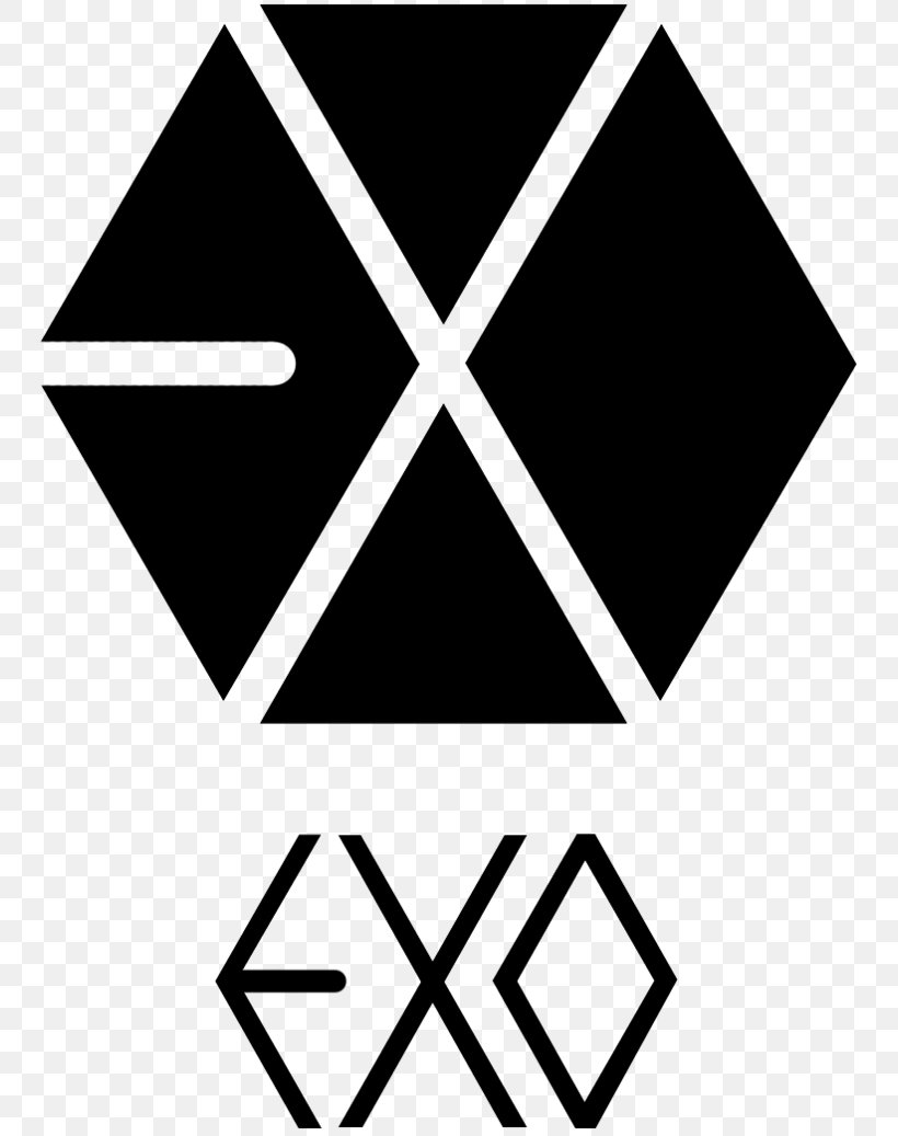 EXO Logo K-pop Graphic Designer, PNG, 770x1037px, Exo, Area, Art, Black, Black And White Download Free