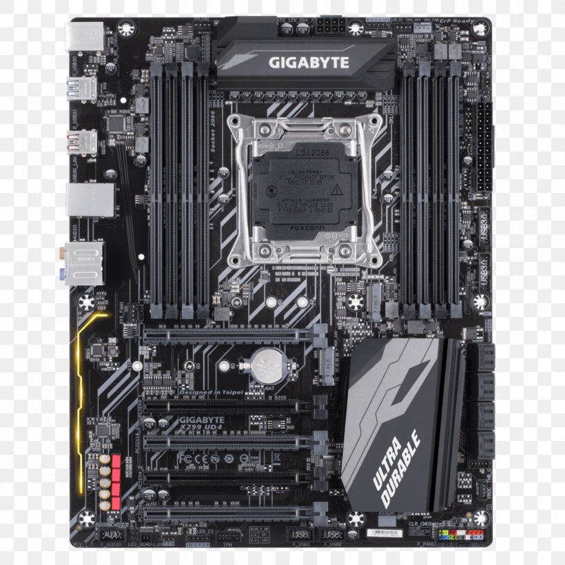 LGA 2066 Intel X299 ATX Motherboard, PNG, 1000x1000px, Lga 2066, Atx, Central Processing Unit, Computer Accessory, Computer Case Download Free