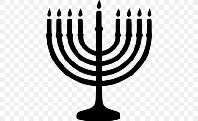 Menorah Handmade Hanukkah Market T-shirt Judaism, PNG, 500x500px, Menorah, Black And White, Bluza, Candle, Candle Holder Download Free