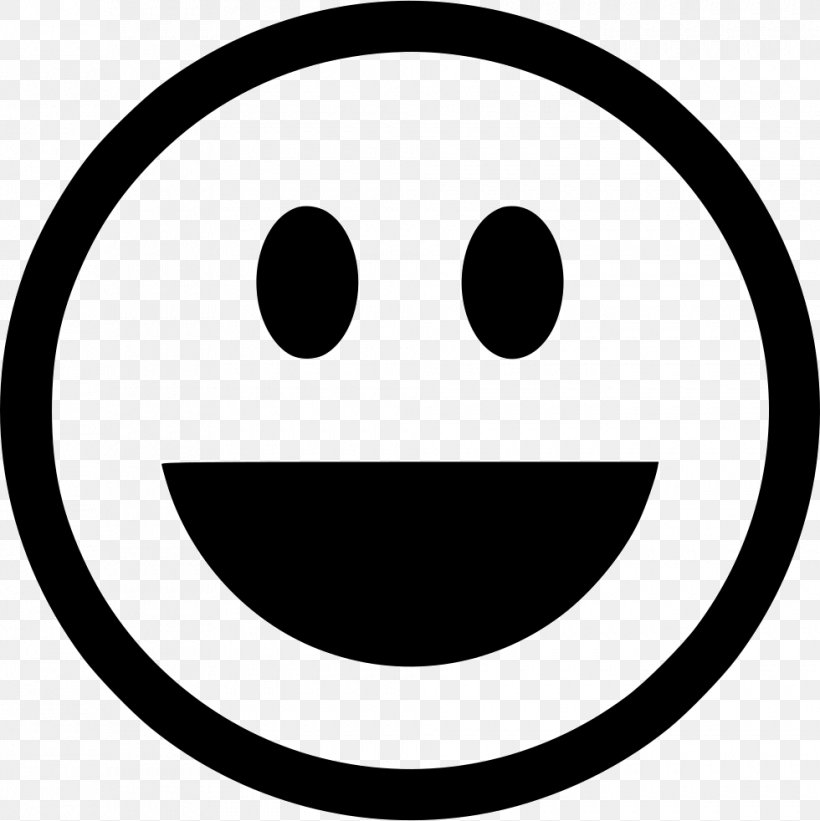 Smiley Emoticon Happiness, PNG, 980x982px, Smiley, Area, Black And White, Emoji, Emoticon Download Free